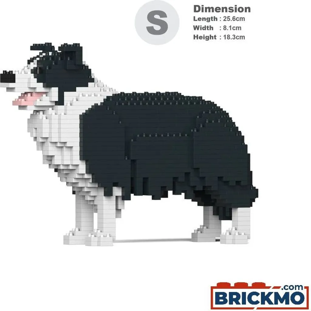 Border Collie en Briques JEKCA : Une Sculpture Solide qui ne se Casse Jamais