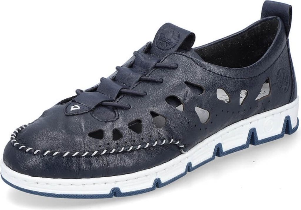 Rieker Komfort Slipper Damen 31373530373239 Blau 38 EU