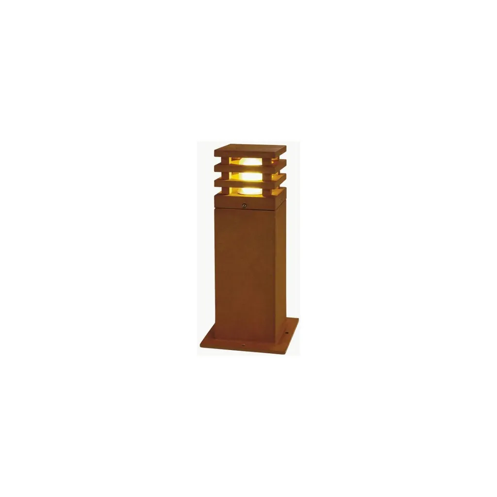 Borne LED extérieure Rusty Square 40 aspect rouille pour jardin IP55 - 11