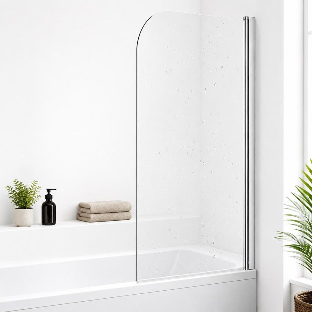140x80 Duschabtrennung Badewannenaufsatz Faltwand Badewanne Produktbild 