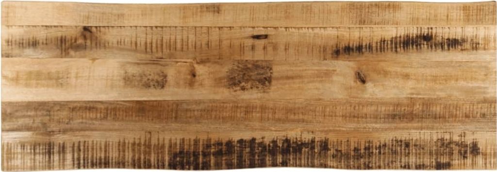 Tischplatte mit Baumkante 120x40x3,8 cm Raues Mango Massivholz