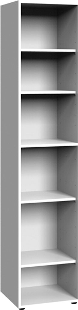 Wimex Multiraumkonzept Eckregal Weiß Holzwerkstoff 40x38x185 cm