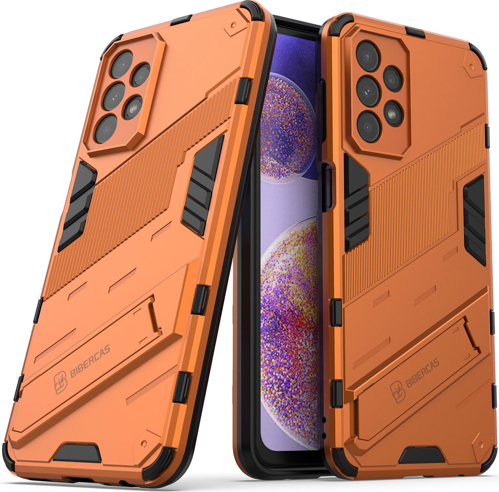 Armor Hülle für Samsung Galaxy A23 5G/4G, Hybrid PC TPU Bumper Stoßfestes Schutzhülle mit Standfunktion Weiß