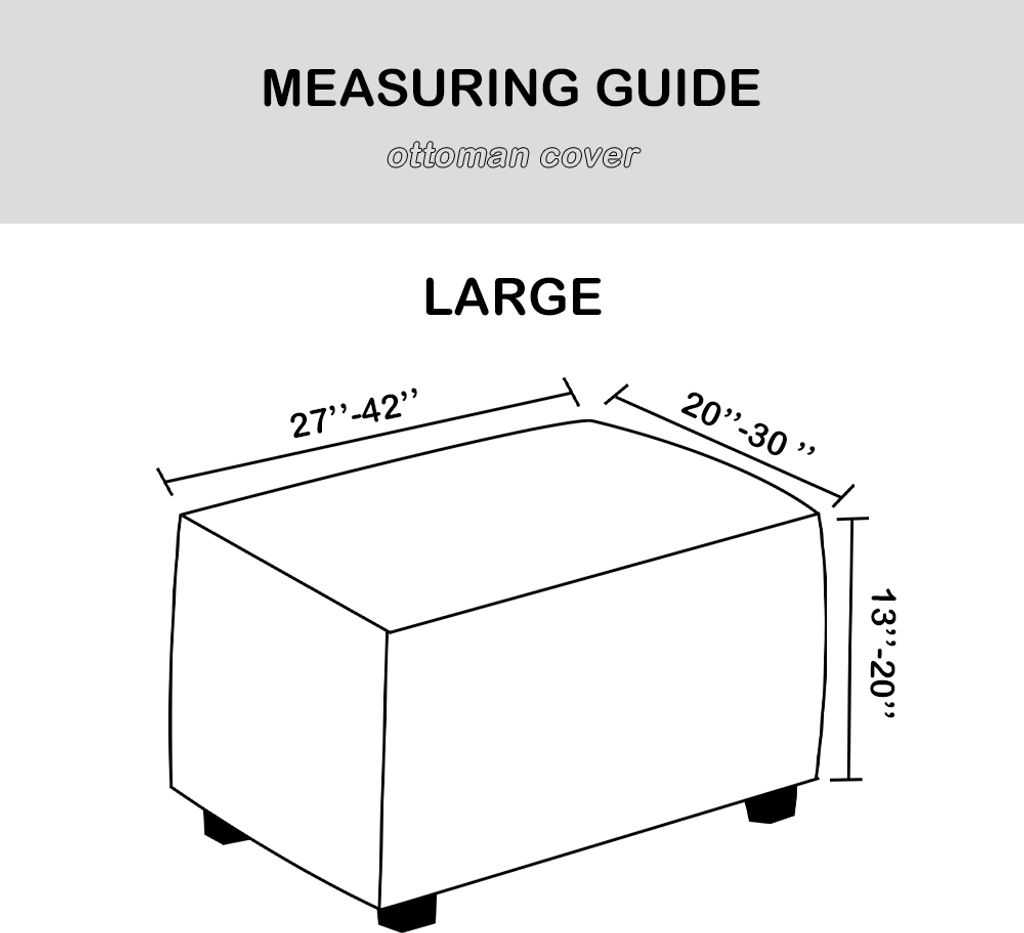 Stretch Ottomane Bezug Hocker Hussen Fußhocker Schutzbezüge Produktbild 8