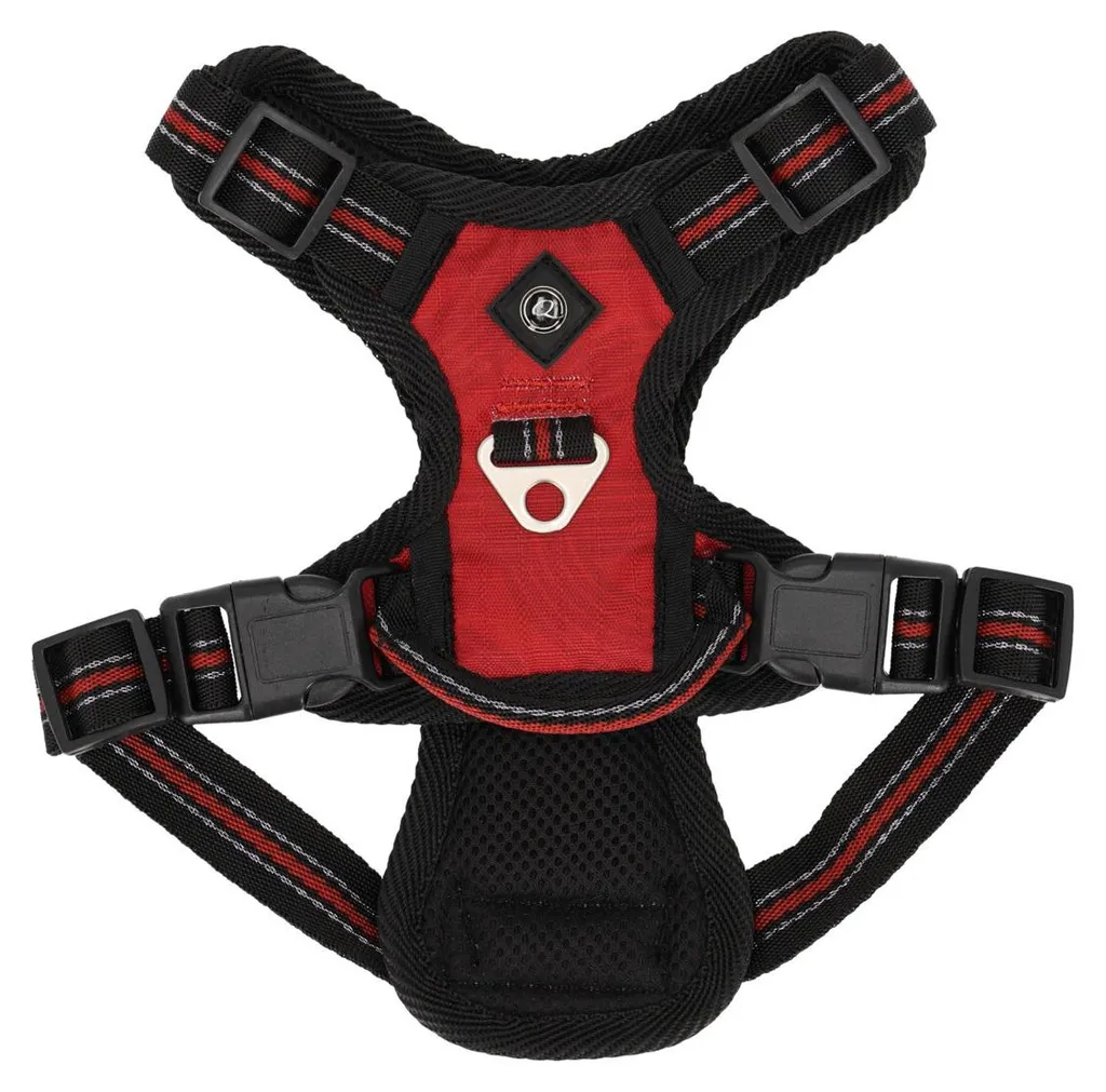 Harnais pour chien QHP Collection Sunset Red FS 26 - Taille M Confort