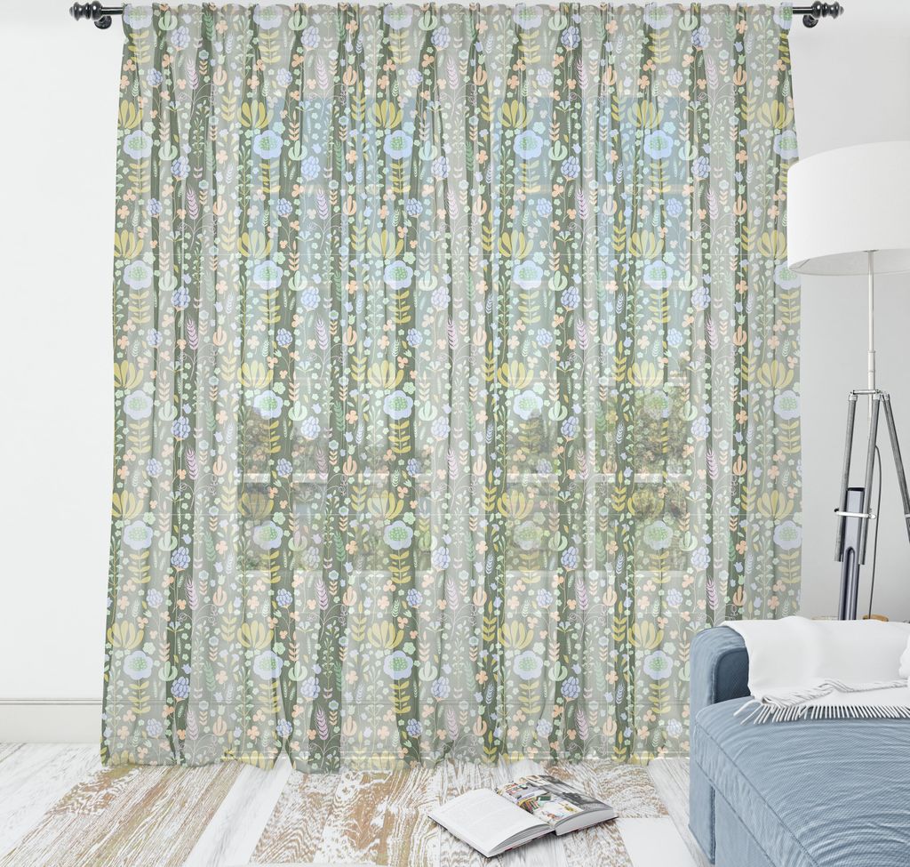 ABAKUHAUS Blumen Wandteppich, Bunte Blumen-Sortiment Frühlings-Schönheit, Wohnzimmer Schlafzimmer seidiges Satin Wandtuch, 135 cm x 274 cm, Rese...