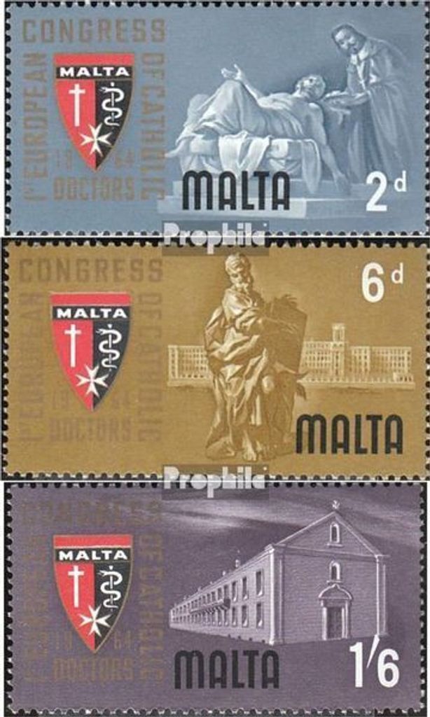 Briefmarken Malta 1964 Mi 289-291 (kompl.Ausg.) postfrisch Ärzte