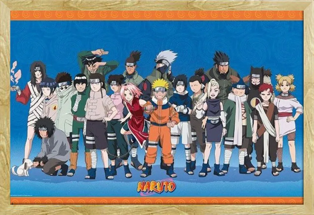 Regalo Naruto Shippuden Poster Oihanna con Cornice Sicura Shinsuke Faggio