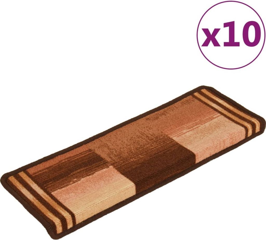 Stufenmatten Selbstklebend 10 Stk. 65x21x4 cm Braun