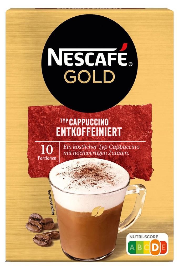 Nescafe Cappuccino Decaffeinato Caffè solubile 10 x 12,5 g Immagine del prodotto 