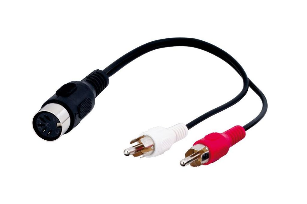 Adapterkabel 5 pol. DIN Buchse - 2x Cinchstecker 20cm Produktbild 