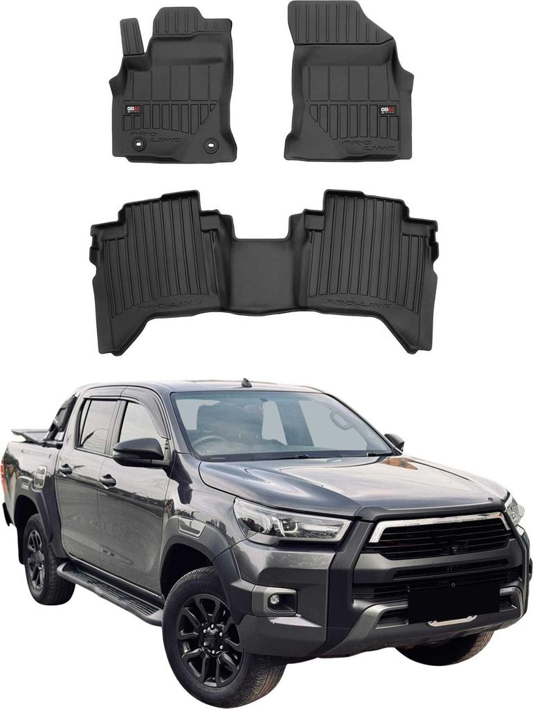 OMAC Gummi Fußmatten für Toyota Hilux 2015-2024 Premium TPE Image du produit 