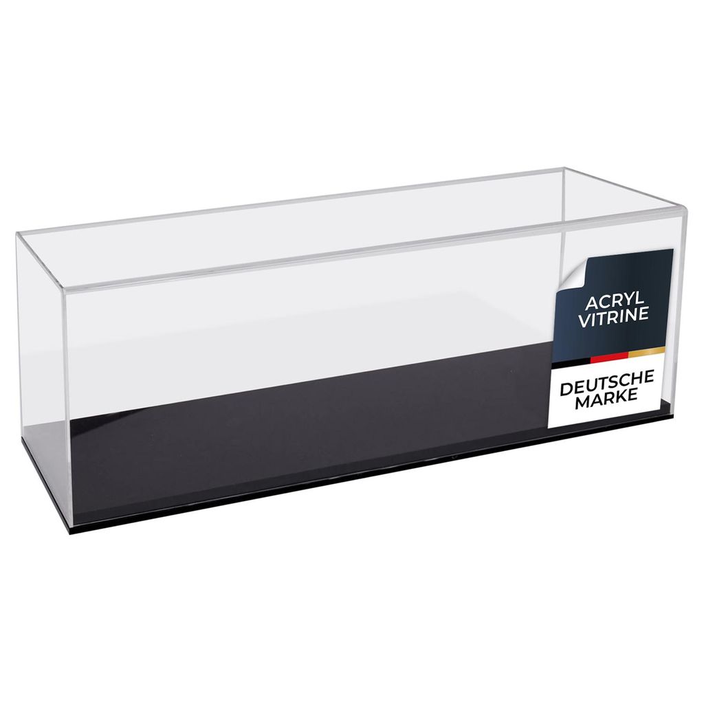 Acryl Vitrine für Modellautos und Figuren von HMF mit den Maßen 50 x 16 x 18 cm