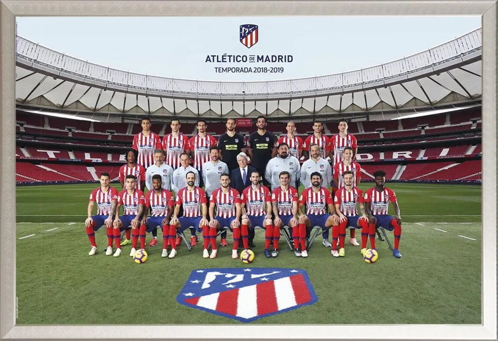 Cadre avec Poster Atletico Madrid 18/19 - Décoration Murale Sportive