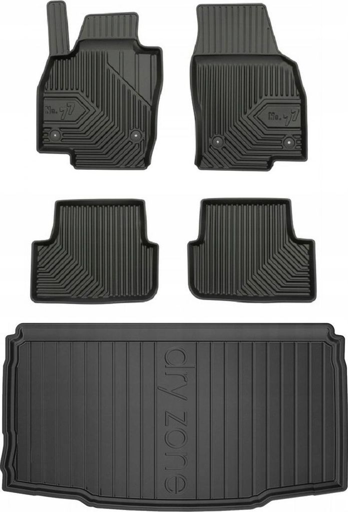 SET 77 Fußmatten und Fußmatten SEAT Ibiza 5 Schrägheck ab 2017-
