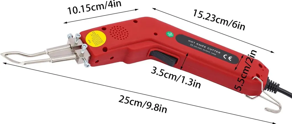 Cutter électrique à lame chauffante 100W 220V rouge pour cordes