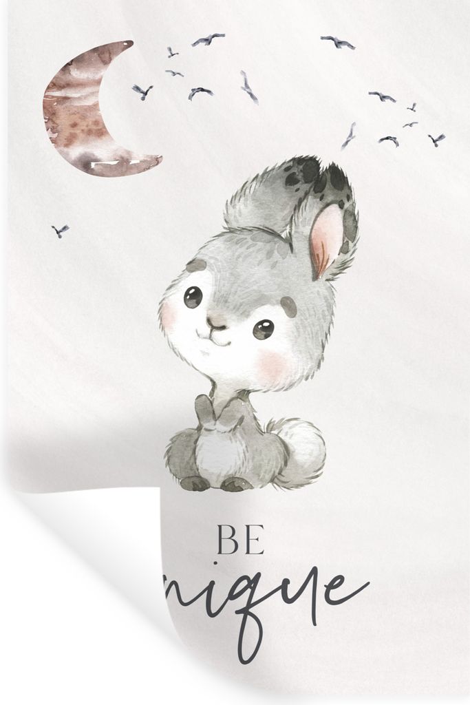 MuchoWow Wandtattoo Wandsticker Wandaufkleber Zitate - Kinder - Einzigartig sein - Jungen - Mädchen - Aquarellieren 80x120 cm Selbstklebend und ...