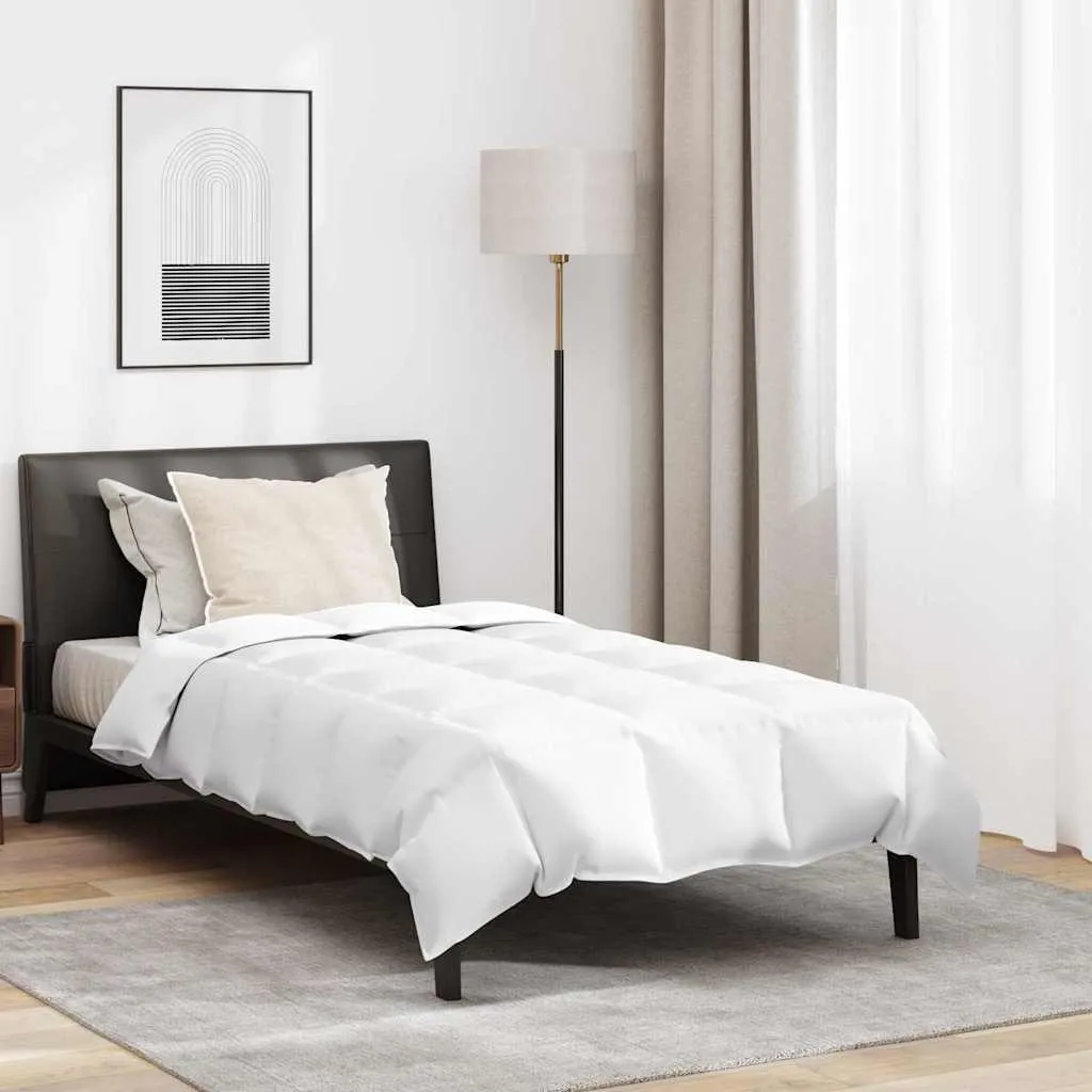 Set Letto BEI CLORIS Piuma Bianca: Coperta e Cuscino Design 2 Pezzi