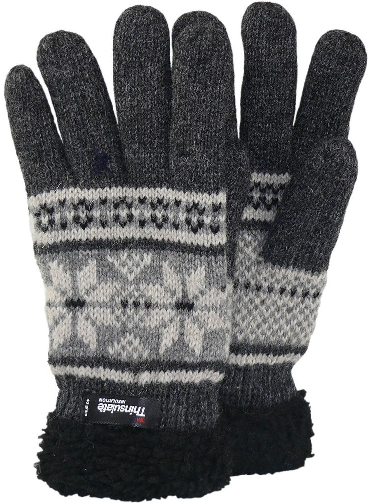 Finger  Handschuh  mit Norweger Muster Thinsulate für Damen Produktbild 