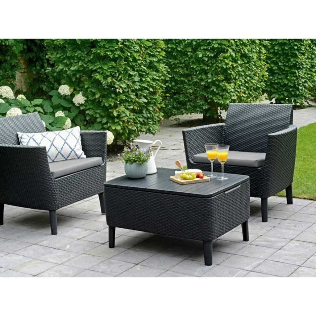 Table Basse Extérieure Salemo de Keter en Résine Anthracite 76x56 cm - 10