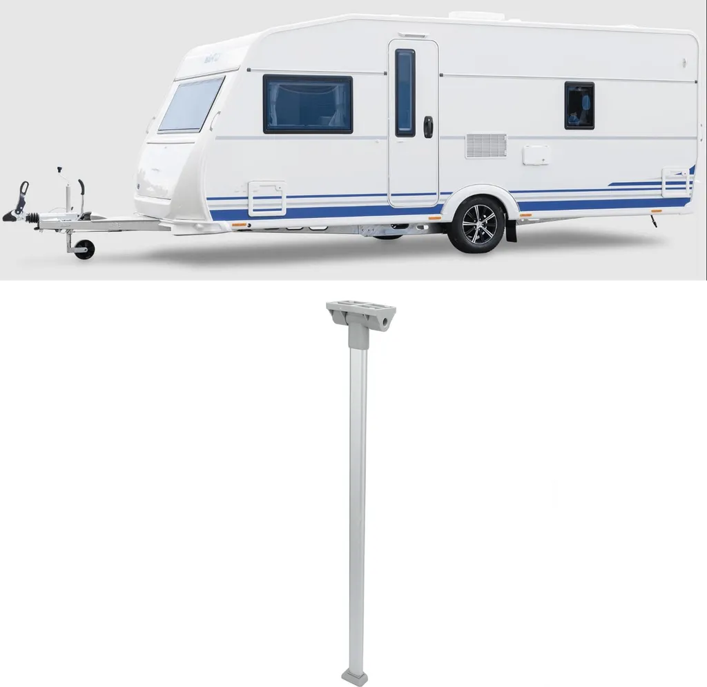 Pied de table rabattable 700mm en alliage d'aluminium pour camping-car