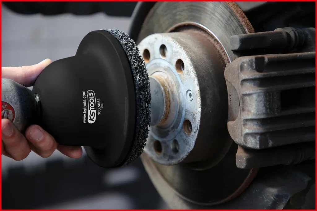 Ponceuse de moyeu KS TOOLS avec disque abrasif haute performance 1/2" - 7