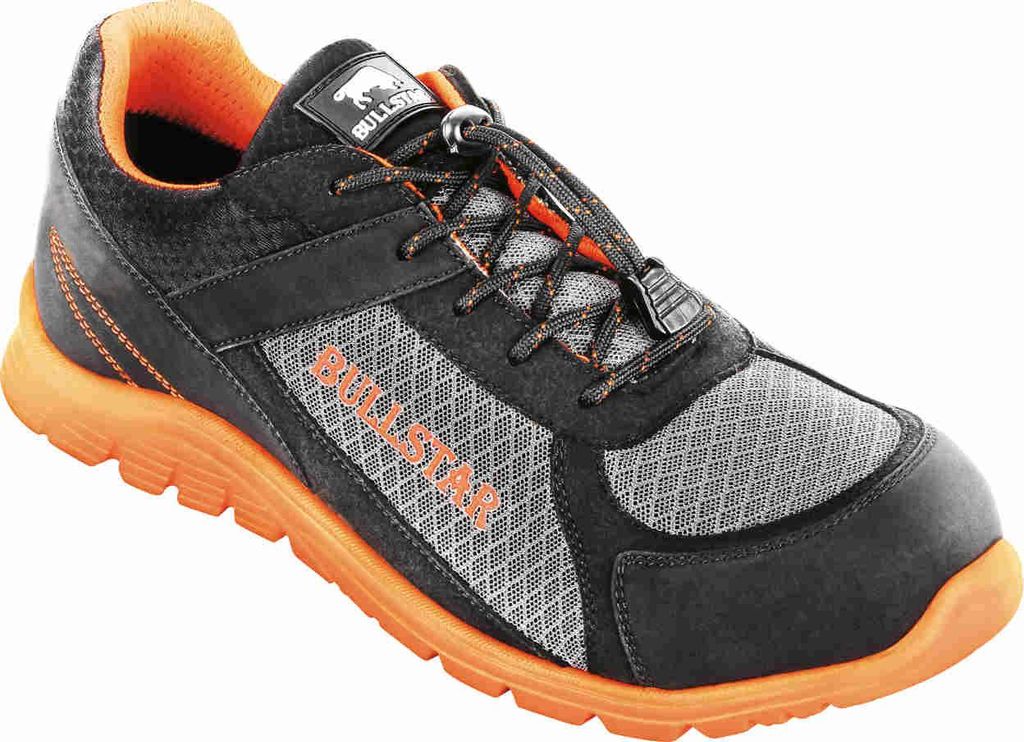 Bullstar Sicherheitsschuh ULTRA S1)PS (Farbe schwarz/orange, Größe 39)