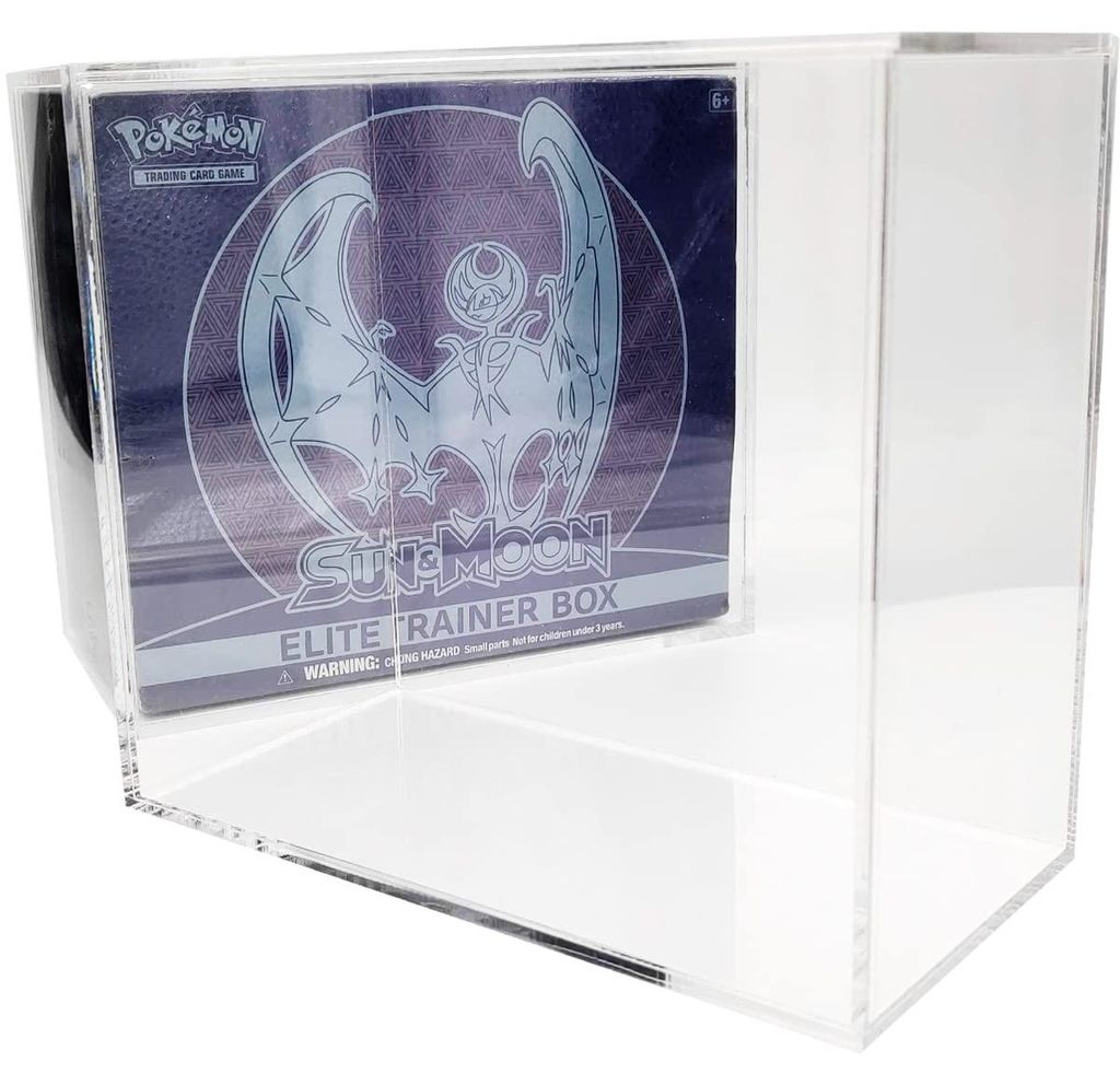 ETB Pokémon-Schutzhülle aus Acryl – Schütze deine Pokémon Elite Trainer Box mit dieser eleganten Acrylhülle vor Abnutzung – Ideal für Sam...