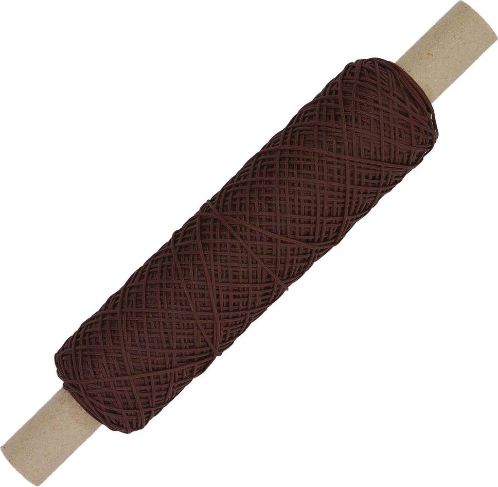Schmuckschnur Perlenschnur 0,5mm x 100m Perlenfaden Polyester, Festigkeit 80N, Farbauswahl, Farbe:braun