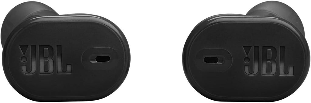A pair of black JBL Tune Buds 2 wireless earbuds are shown against a white background.