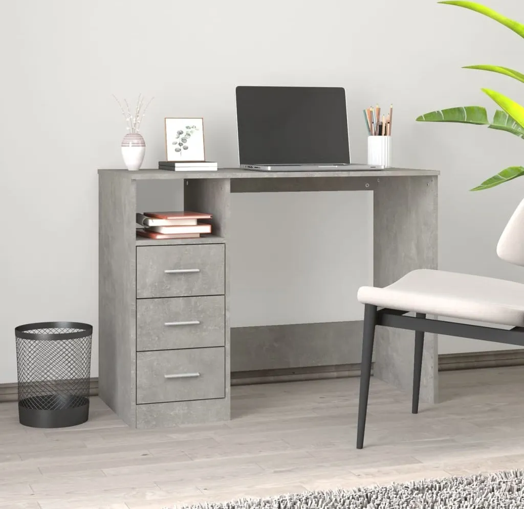 Scrivania Moderna Grigio Cemento Maison Exclusive 102cm - Ufficio & Home