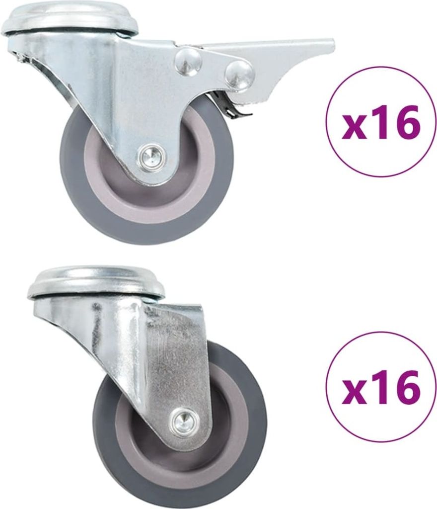 Eleganten-Stil 32 Stk. Lenkrollen mit Rückenloch 50 mm DE2804381