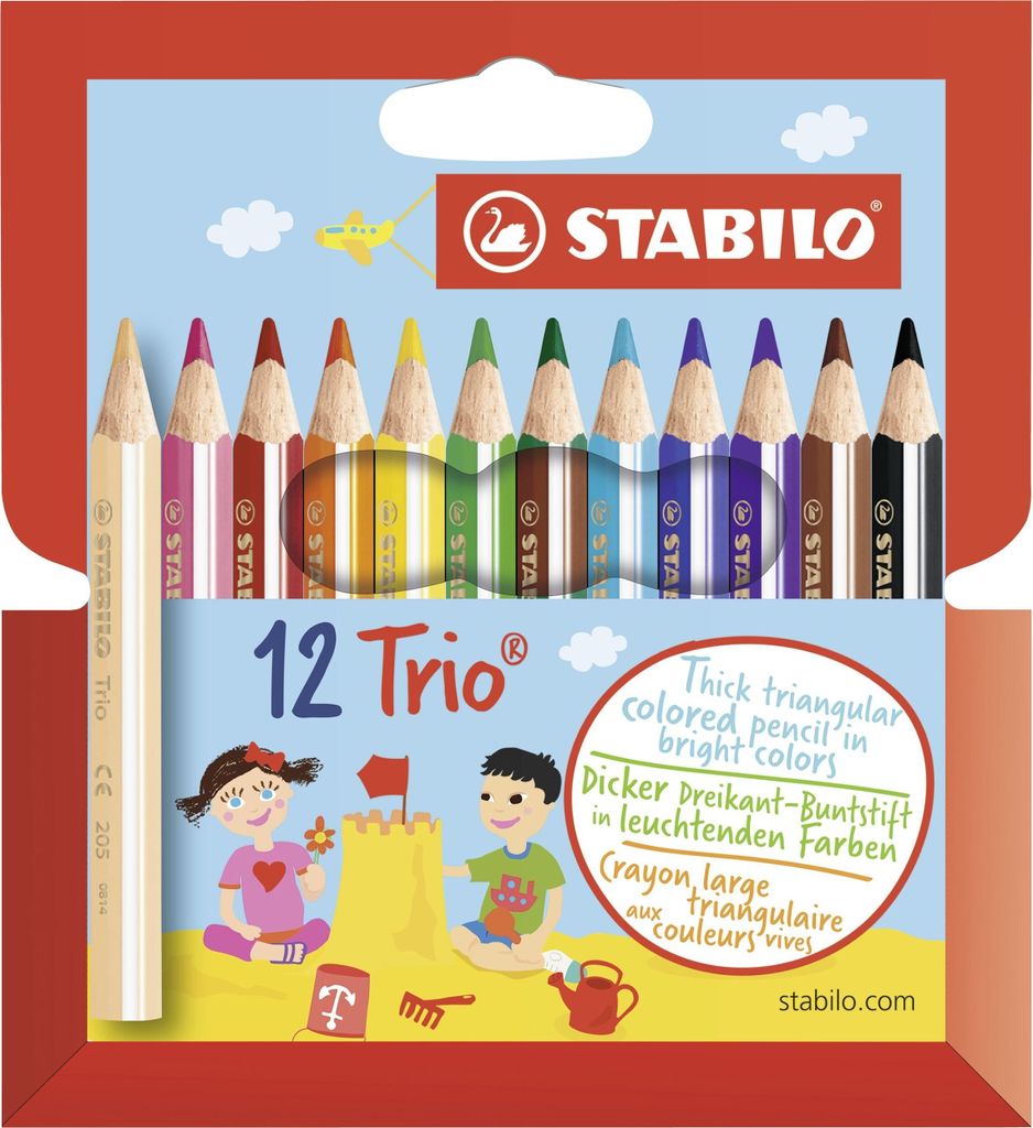 Kredki trójkątne - STABILO Trio grube krótkie - opakowanie Zdjęcie produktu 