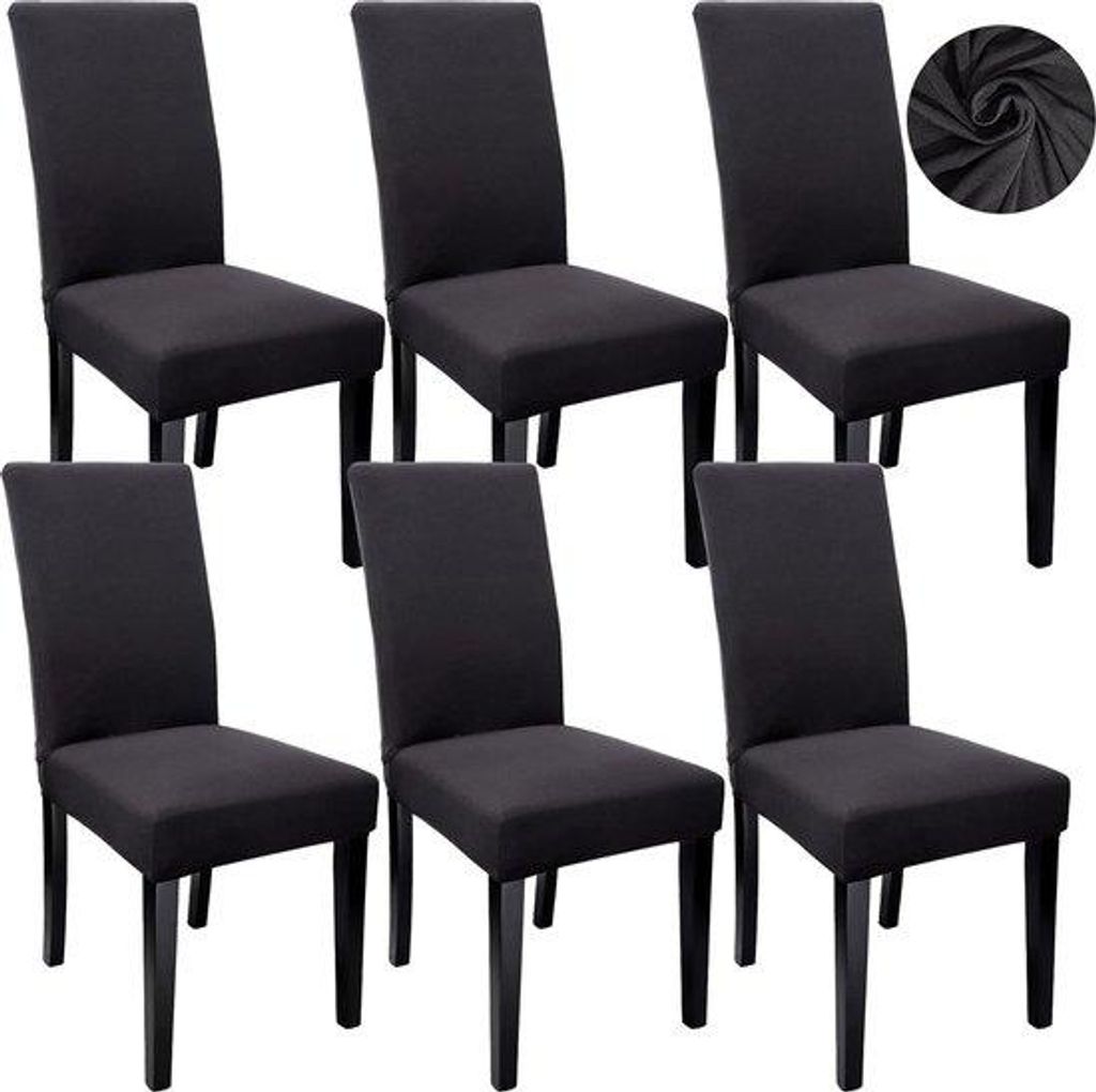 Famanu Stuhlhussen 6 Stück - Stretch, abnehmbar, waschbar, Produktbild 