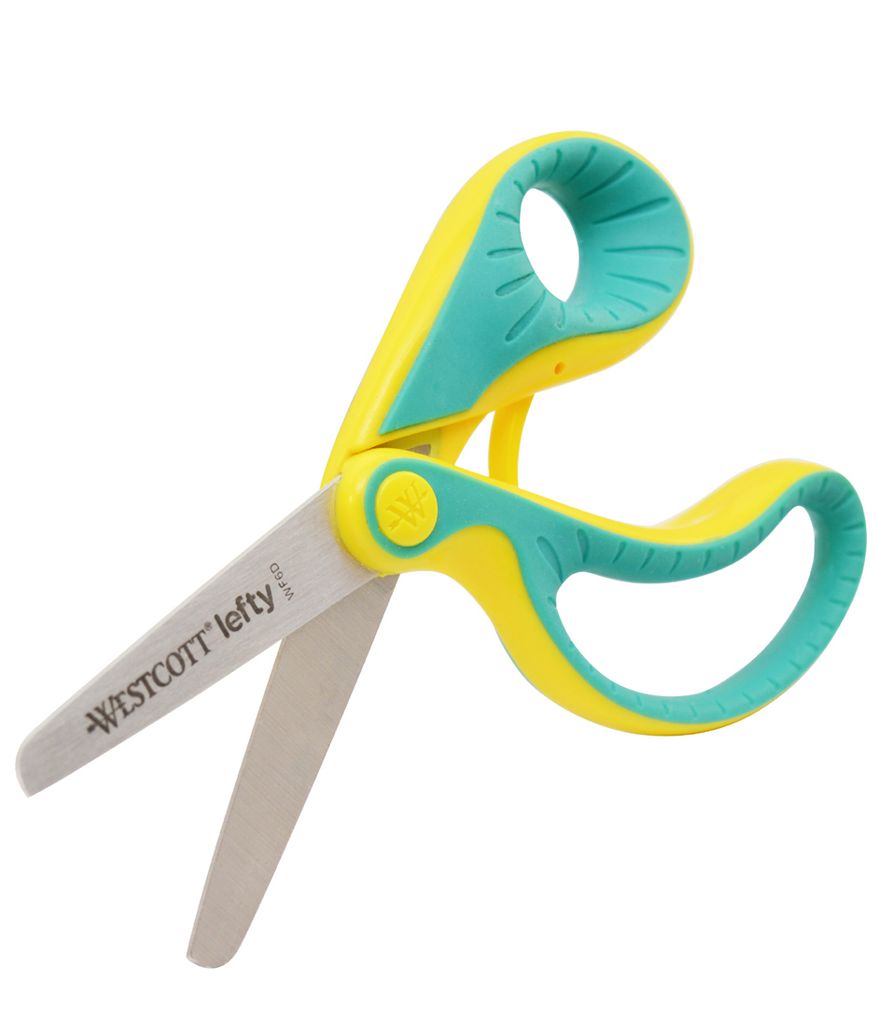 WESTCOTT Bastelschere Softgrip ergo junior Länge: 130 mm grün/gelb