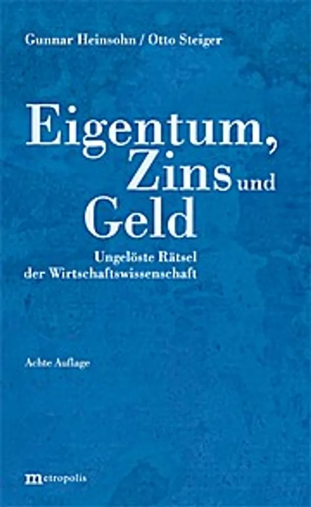 Eigentum Zins und Geld - Livre Allemand d'Économie de 539 Pages