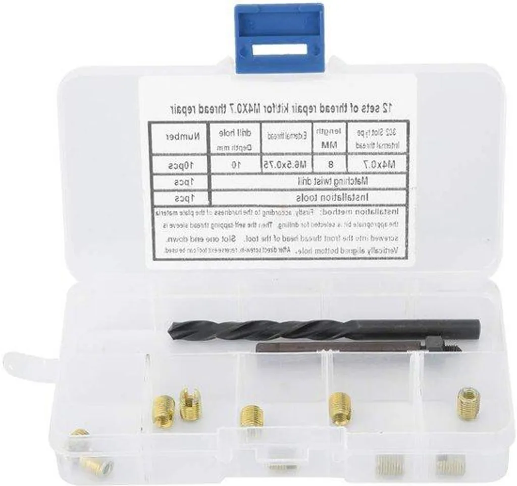 Fixation M4 endommagée ? Kit de réparation rapide avec inserts et foret