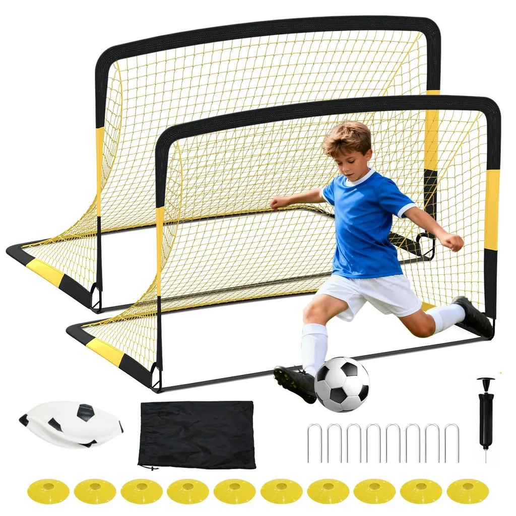 But de foot pop-up 180x120 résistant aux intempéries entraînement 2pcs