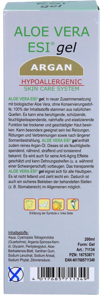 Aloe Vera Gel mit Arganl Bio 200 ml Massagele