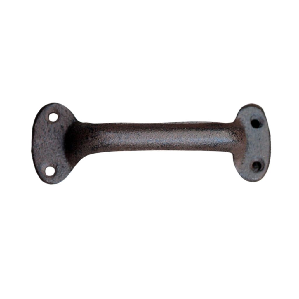 Möbelgriff aus massivem Gusseisen, antikbraun, 14 cm lang, Produktbild 