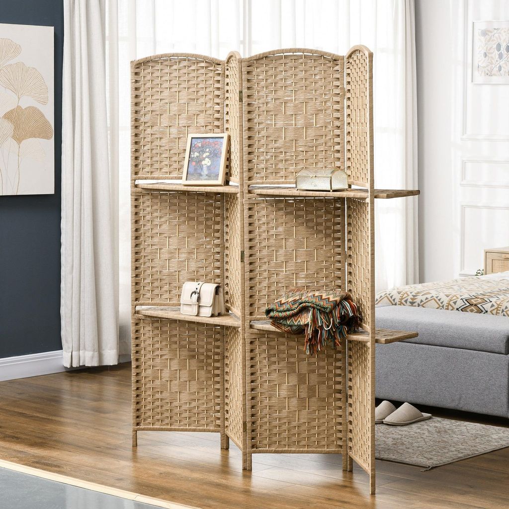 Ruimtescheiding, vouwdeur met 4 panelen en planken | Kleur: Productafbeelding 