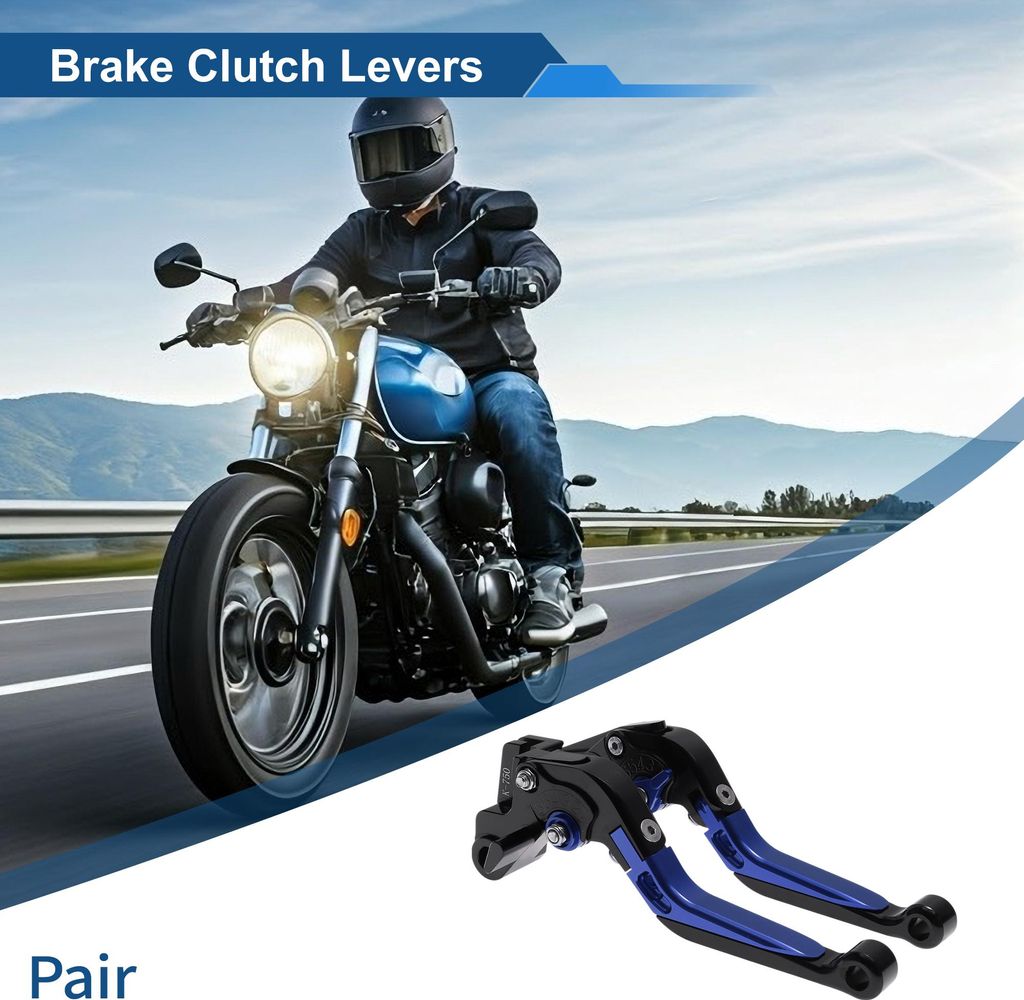 Kurze Lange Brems- und Kupplungshebel für Kawasaki VERSYS 650 2015-2023 Verstellbare Motorradlenker Bremshebel Aluminiumlegierung Schwarzer Kopf b...