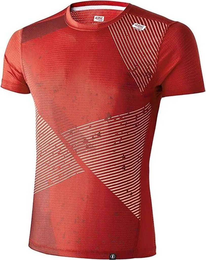 42k Running Elements Recycled Kurzarm-t-shirt Rot L Mann Rot L