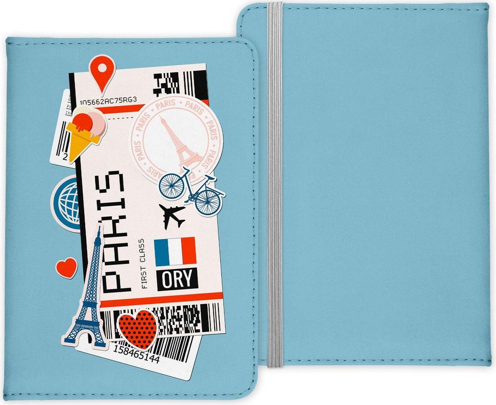 22Feels Paris Souvenir Reisepasshülle Organizer Reisen Gadgets Frankreich Hauptstadt Urlaub Kunst-Leder Etui Cover Frauen Männer Kinder