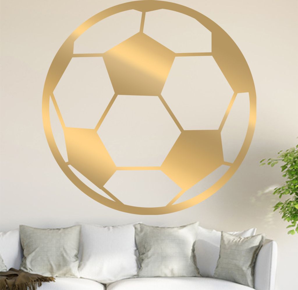 Fussball Wandtattoo in 6 Größen - Wandaufkleber Wall Sticker - Dekoration, Küche, Wohnzimmer, Schlafzimmer, Badezimmer