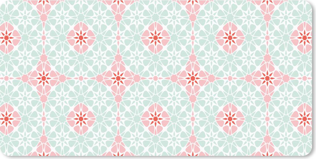 MuchoWow Schreibtischunterlage Blumen - Sterne - Winter - Design 80x40 cm - XXL Mauspad - Gaming Mauspad