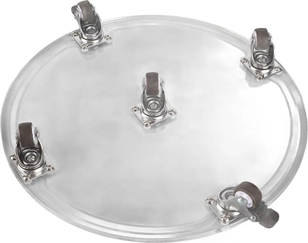 Plateau acrylique rond robuste support de pot de fleurs transparent - 2