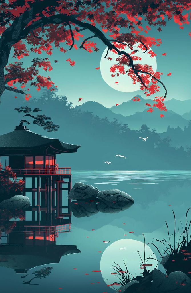 Plakat 53x81cm Japanischer Pavillon