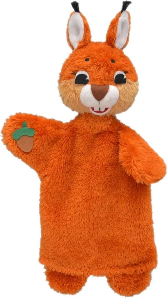 Handpuppe Eichhörnchen mit Eichel-Applikation, 32cm Produktbild 