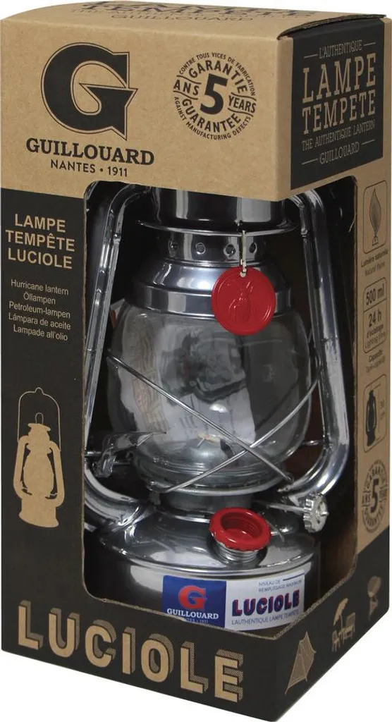 Lanterne Tempête Luciole Étamée - Éclairage Traditionnel Extérieur